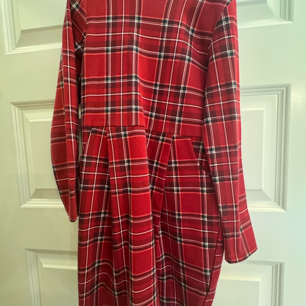 H&M Red Plaid Kids Casual Dress